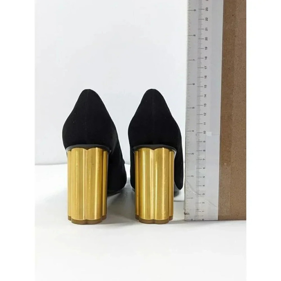 Salvatore Ferragamo Capua 85 Women's Flower Heel Satin Pump Size 7.5 (MSRP $850) - Picture 9 of 12